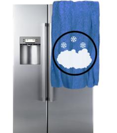 Намерзает снег, лед на стенке : холодильник MIELE
